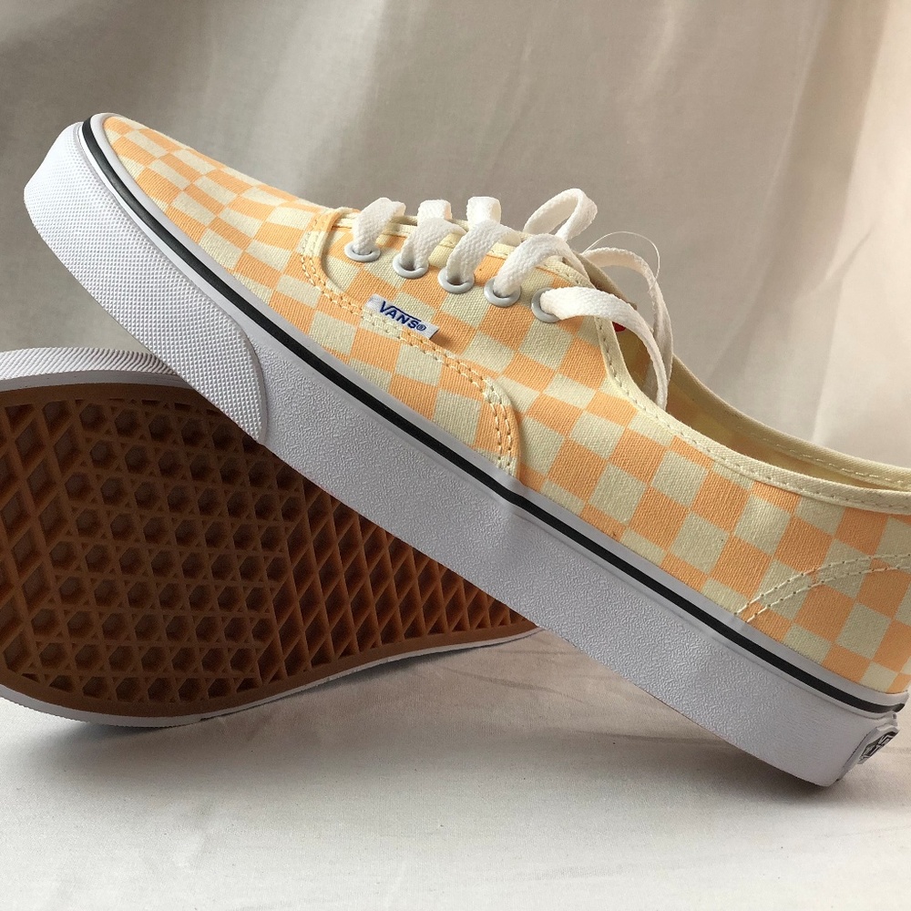 Vans Authentic Checkerboard Apricot/True White - Picture 7 of 7